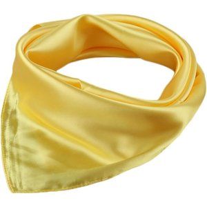 Women's Solid Stain Charmeuse Neckerchief Square Scarf 23" 23"